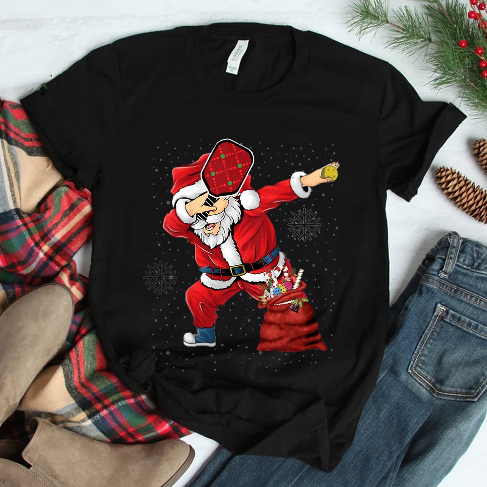 Pickleball Christmas Santa Playing Pickleball Shirt Pickleball Christmas Santa Playing Pickleball Shirt