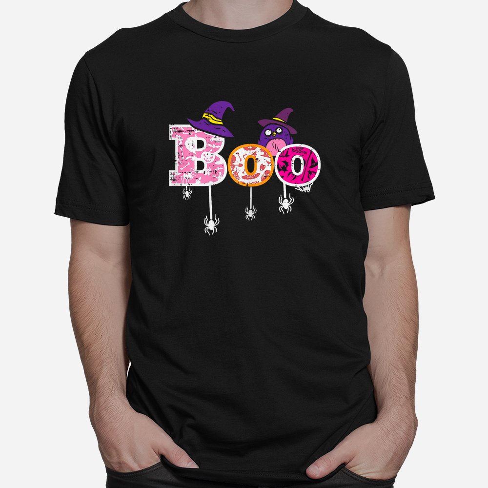 Pink Boo Spider Owl Scary Halloween Shirt Pink Boo Spider Owl Scary Halloween Shirt