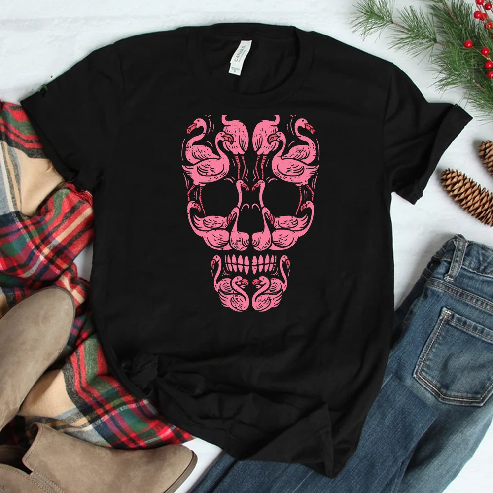 Pink Flamingo Skull Breast Cancer Awareness Halloween Shirt Pink Flamingo Skull Breast Cancer Awareness Halloween Shirt