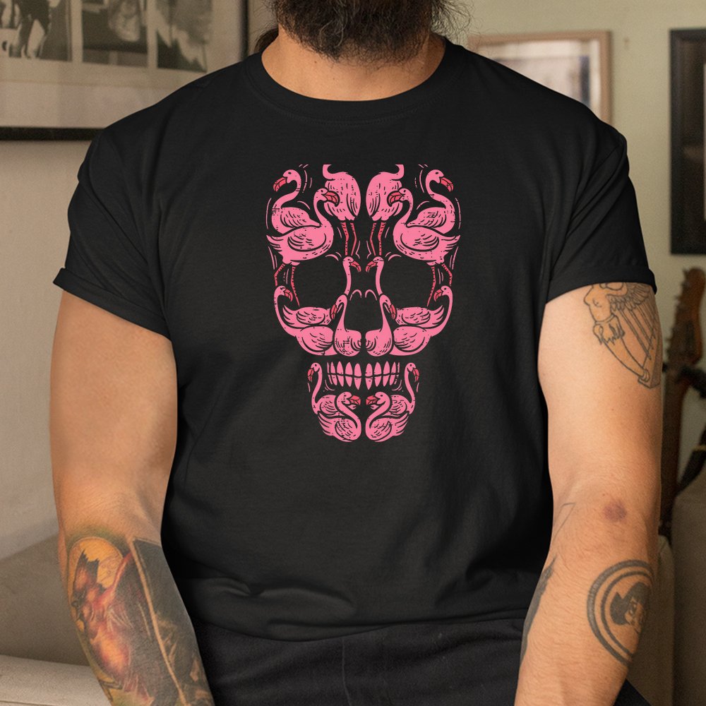 Pink Flamingo Skull Breast Cancer Awareness Halloween Shirt Pink Flamingo Skull Breast Cancer Awareness Halloween Shirt