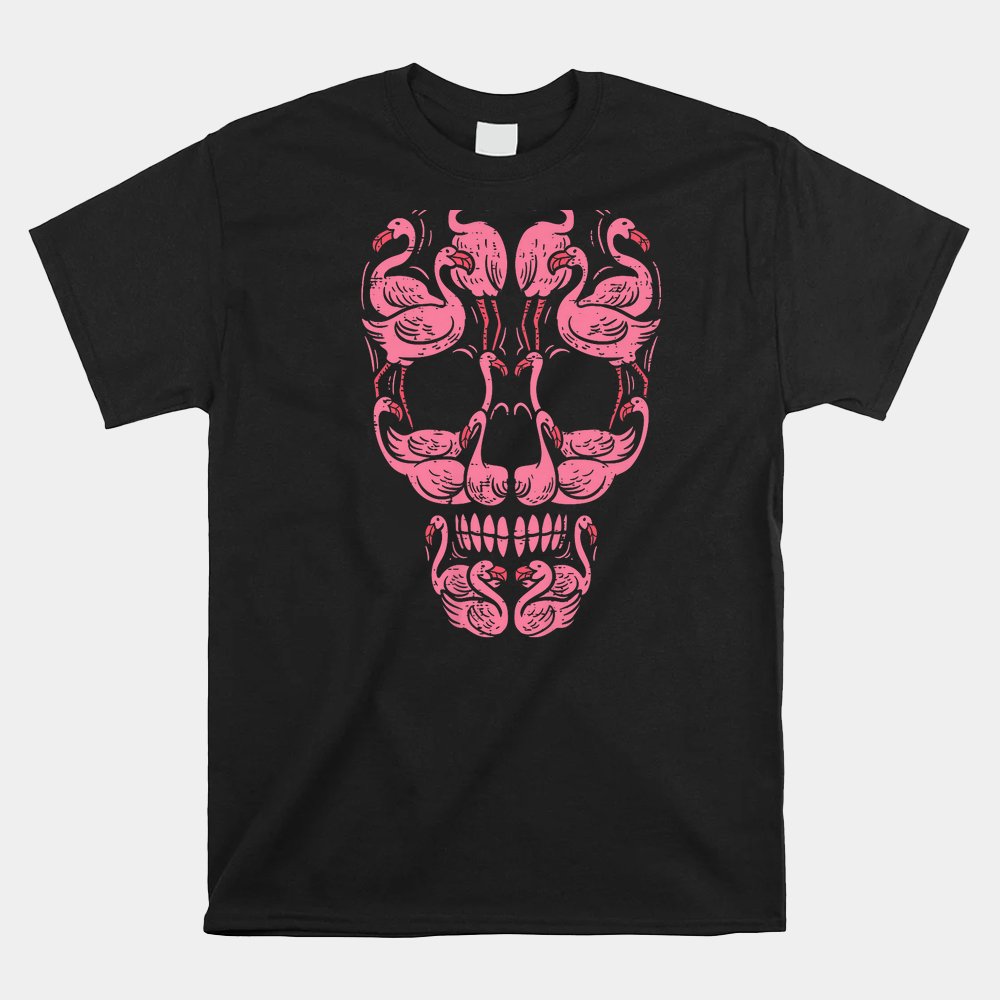 Pink Flamingo Skull Breast Cancer Awareness Halloween Shirt Pink Flamingo Skull Breast Cancer Awareness Halloween Shirt