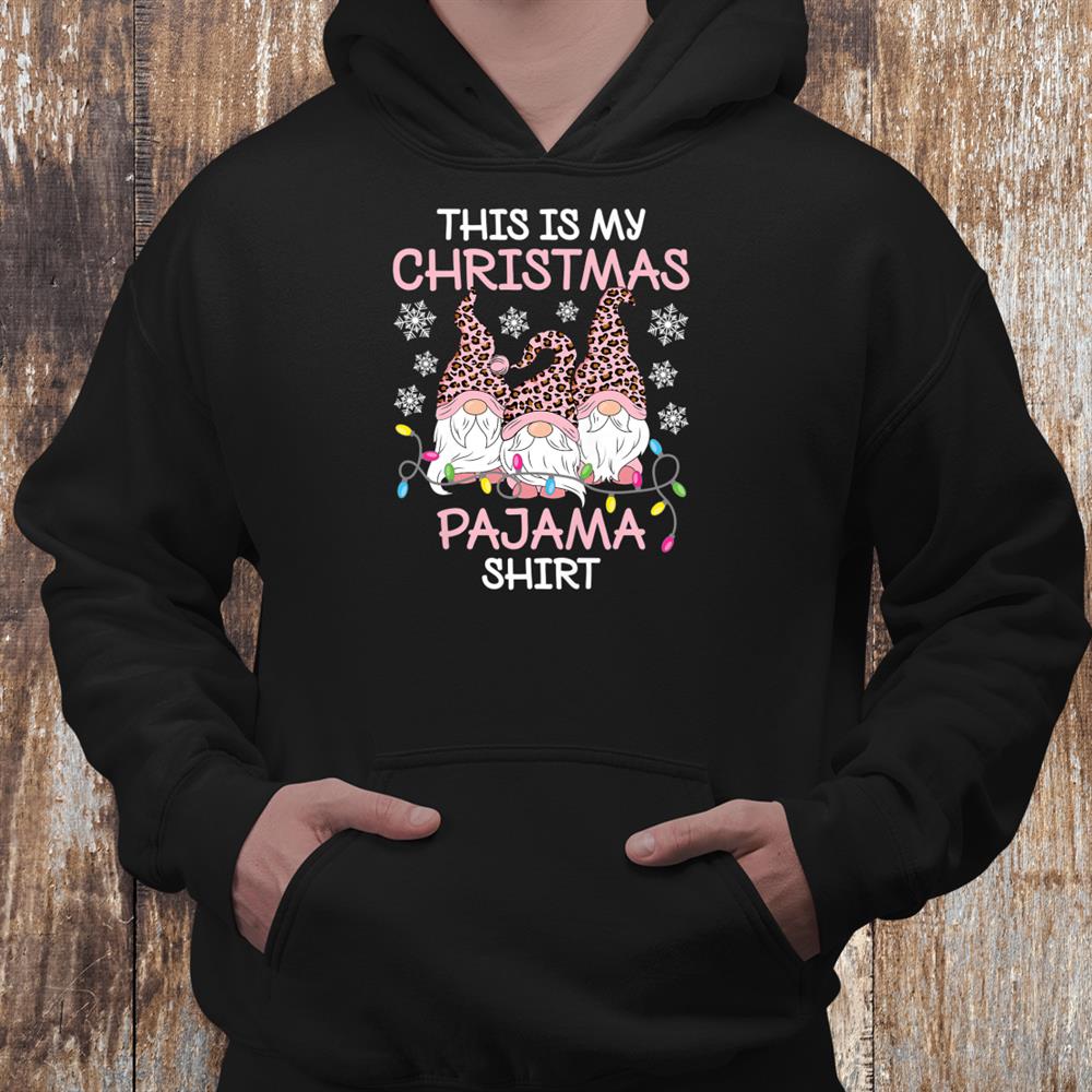 Pink Leopard Gnome Xmas This Is My Christmas Pajama Shirt Pink Leopard Gnome Xmas This Is My Christmas Pajama Shirt