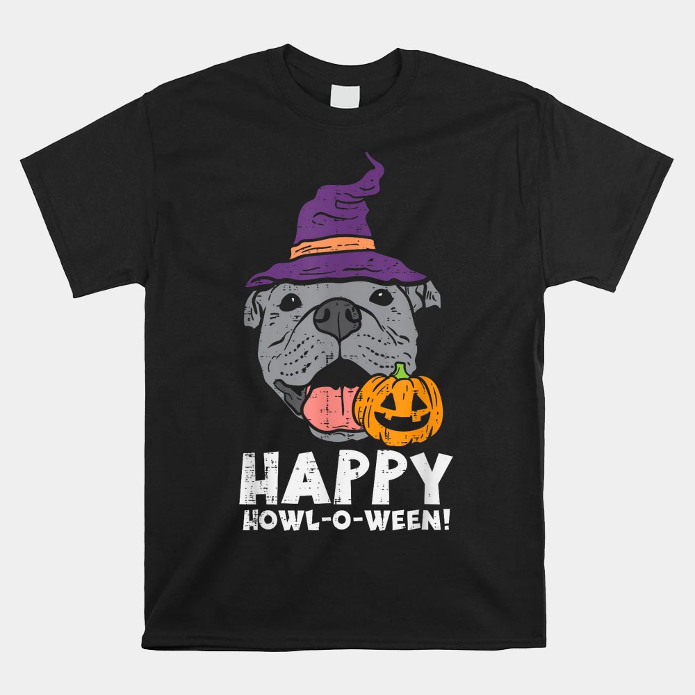 Pitbull Witch Happy Howl O Ween Pumpkin Halloween Shirt Pitbull Witch Happy Howl O Ween Pumpkin Halloween Shirt