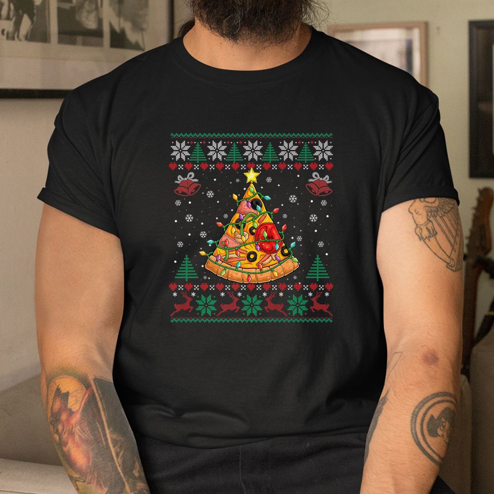 Pizza Christmas Tree Lights Shirt Pizza Christmas Tree Lights Shirt