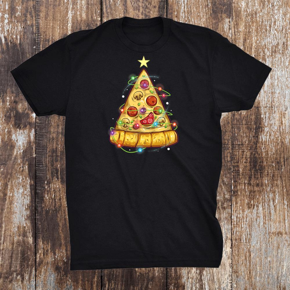 Pizza Christmas Tree Lights Xmas Lover Shirt Pizza Christmas Tree Lights Xmas Lover Shirt