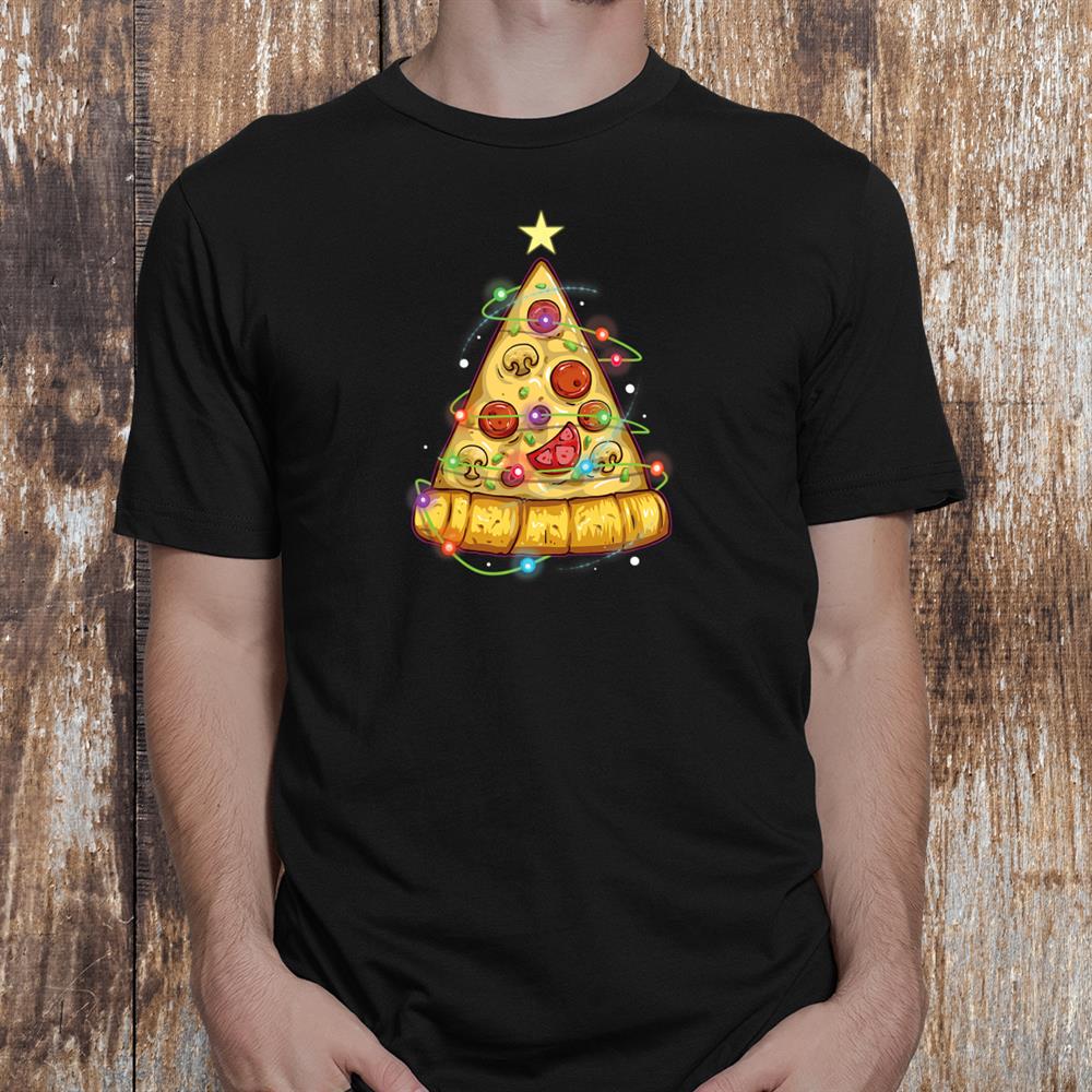Pizza Christmas Tree Lights Xmas Lover Shirt Pizza Christmas Tree Lights Xmas Lover Shirt