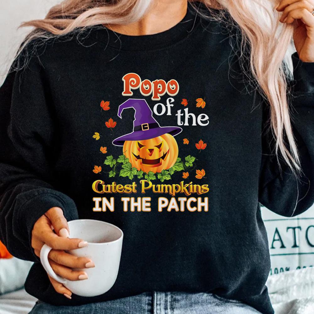 Popo Of The Cutest Pumpkins In The Patch Halloween Shirt Popo Of The Cutest Pumpkins In The Patch Halloween Shirt