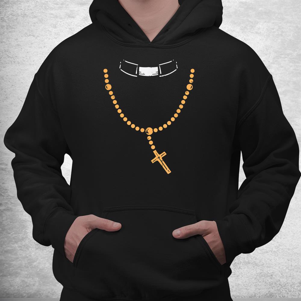 Priest Rosary Costume Funny Halloween Religious Shirt Priest Rosary Costume Funny Halloween Religious Shirt