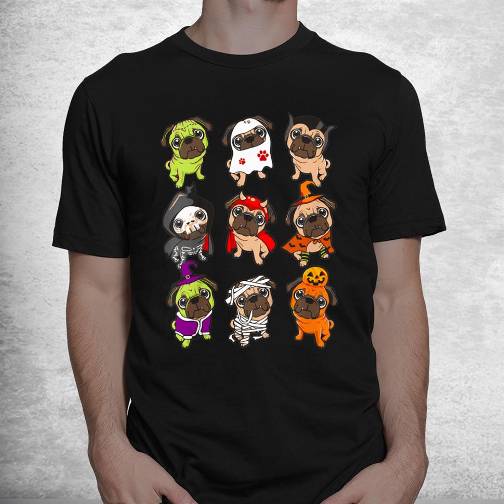 Pug Witch Hat Pumpkin Halloween Shirt Pug Witch Hat Pumpkin Halloween Shirt
