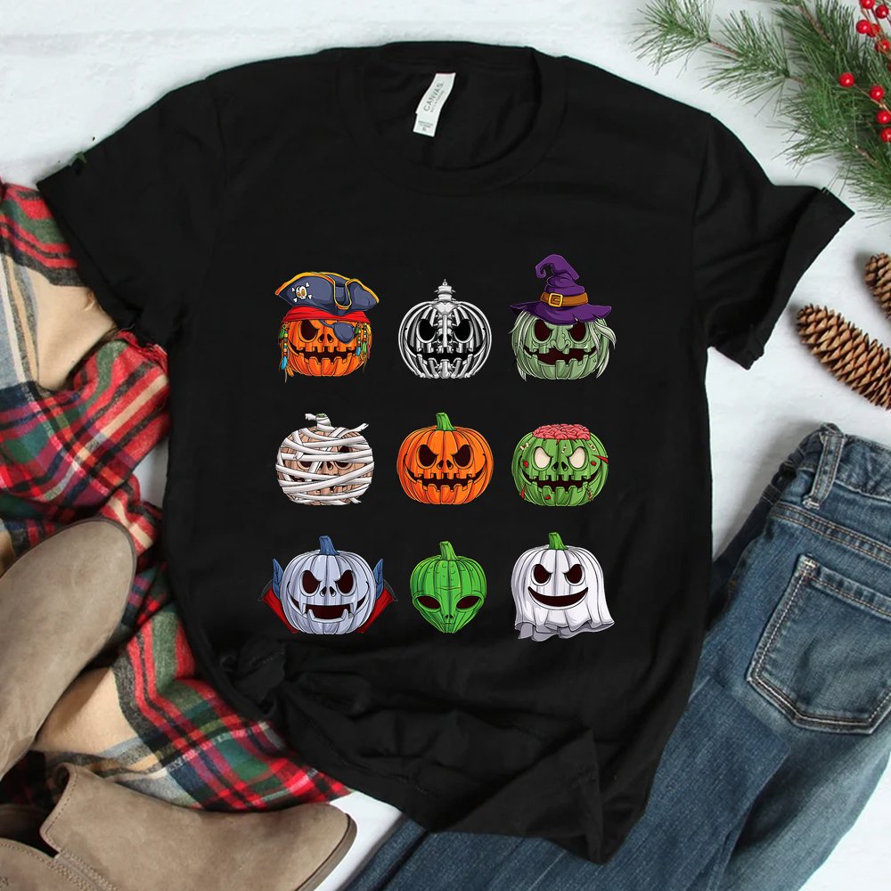 Pumpkin Characters Funny Halloween Shirt Pumpkin Characters Funny Halloween Shirt