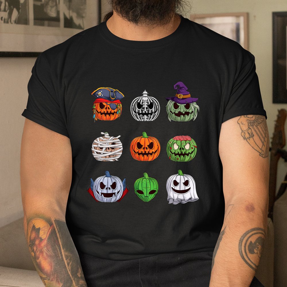 Pumpkin Characters Funny Halloween Shirt Pumpkin Characters Funny Halloween Shirt