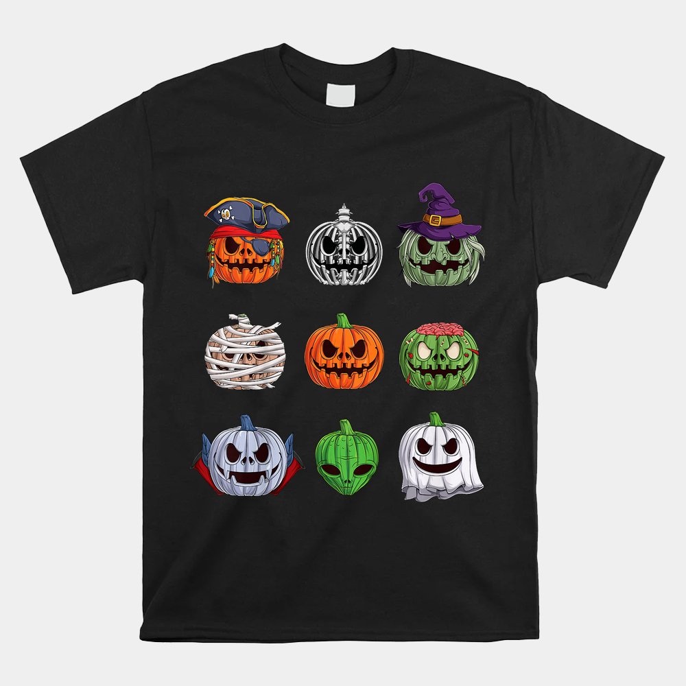 Pumpkin Characters Funny Halloween Shirt Pumpkin Characters Funny Halloween Shirt