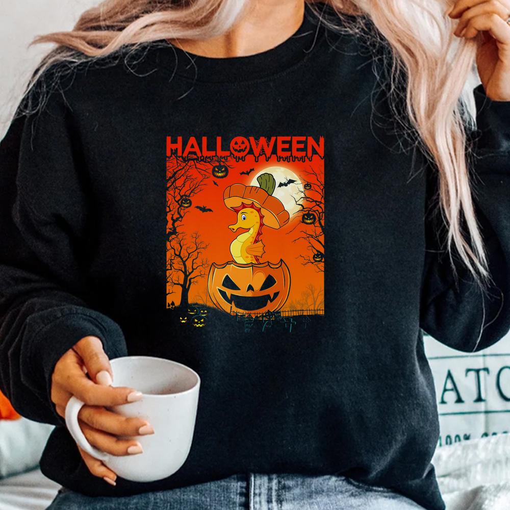 Pumpkin Cute Seahorse Halloween Shirt Pumpkin Cute Seahorse Halloween Shirt