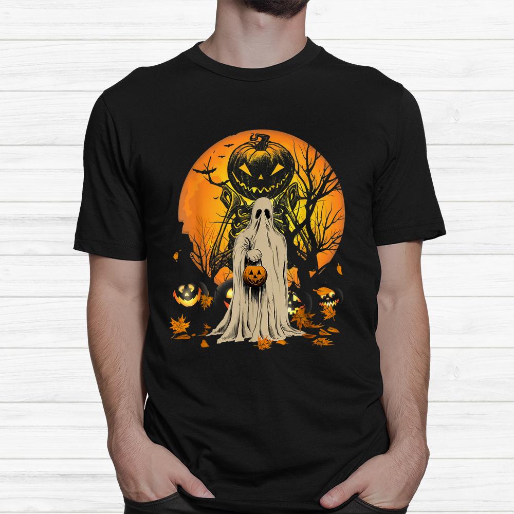Pumpkin Ghost Autumn Leaves Leaf Halloween Shirt Pumpkin Ghost Autumn Leaves Leaf Halloween Shirt