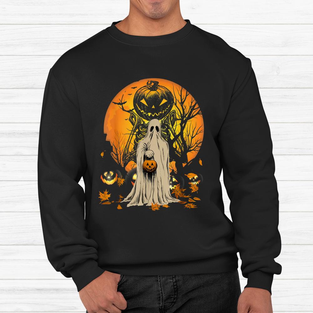Pumpkin Ghost Autumn Leaves Leaf Halloween Shirt Pumpkin Ghost Autumn Leaves Leaf Halloween Shirt