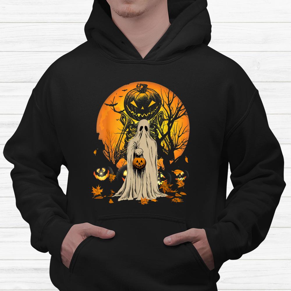 Pumpkin Ghost Autumn Leaves Leaf Halloween Shirt Pumpkin Ghost Autumn Leaves Leaf Halloween Shirt