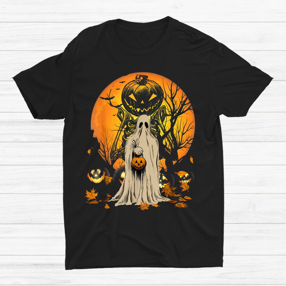 Pumpkin Ghost Autumn Leaves Leaf Halloween Shirt Pumpkin Ghost Autumn Leaves Leaf Halloween Shirt