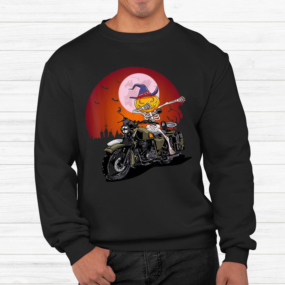 Pumpkin Head Skull Motorcycle Halloween Shirt Pumpkin Head Skull Motorcycle Halloween Shirt