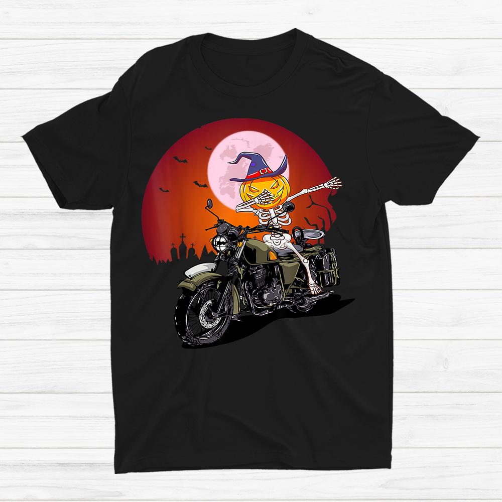 Pumpkin Head Skull Motorcycle Halloween Shirt Pumpkin Head Skull Motorcycle Halloween Shirt
