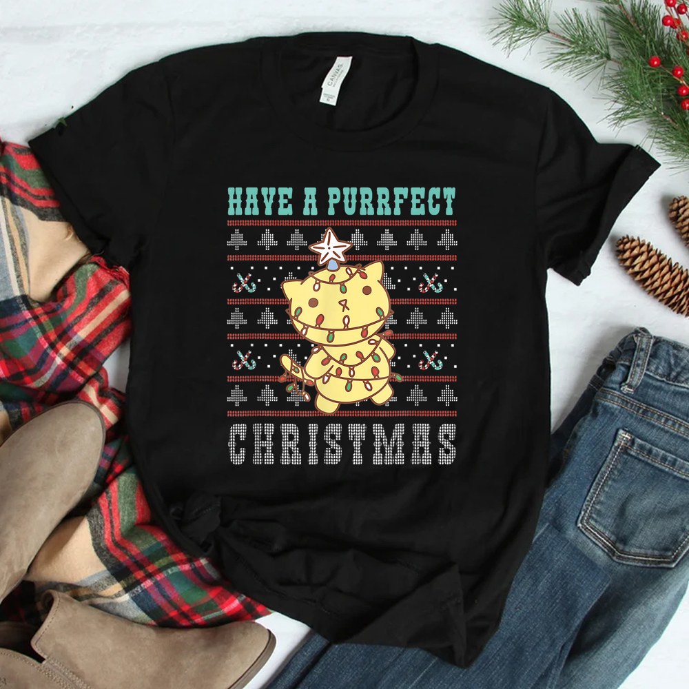 Purrfect Christmas Festive Family Christmas Shirt Purrfect Christmas Festive Family Christmas Shirt
