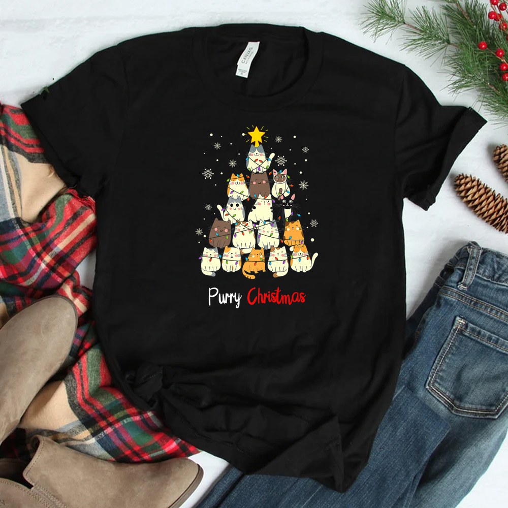 Purry Christmas Cat Shirt Purry Christmas Cat Shirt