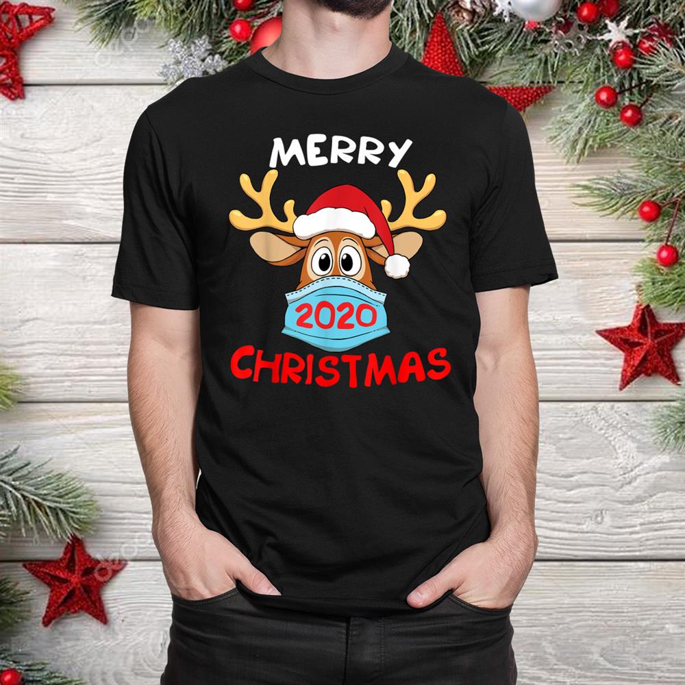 Quarantine Christmas Reindeer Mask Merry Christmas Shirt Quarantine Christmas Reindeer Mask Merry Christmas Shirt