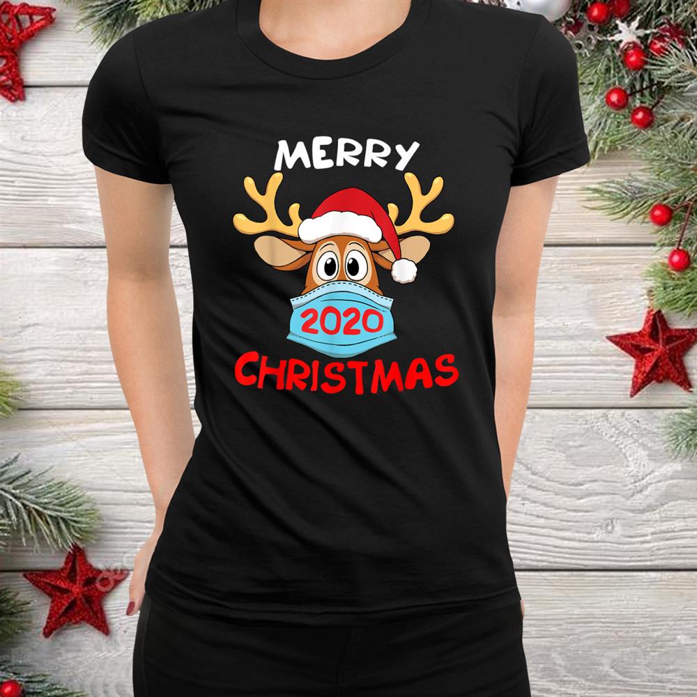 Quarantine Christmas Reindeer Mask Merry Christmas Shirt Quarantine Christmas Reindeer Mask Merry Christmas Shirt