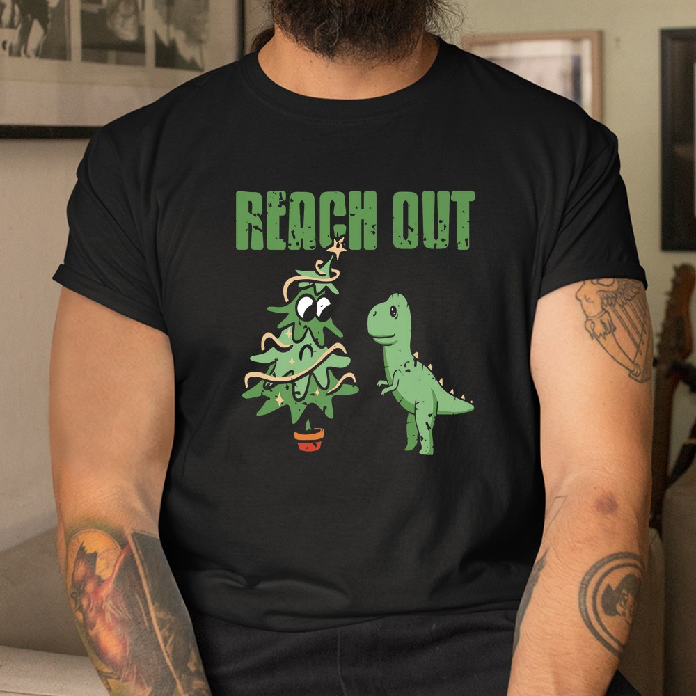 Reach Out Dino Christmas Tree Shirt Reach Out Dino Christmas Tree Shirt