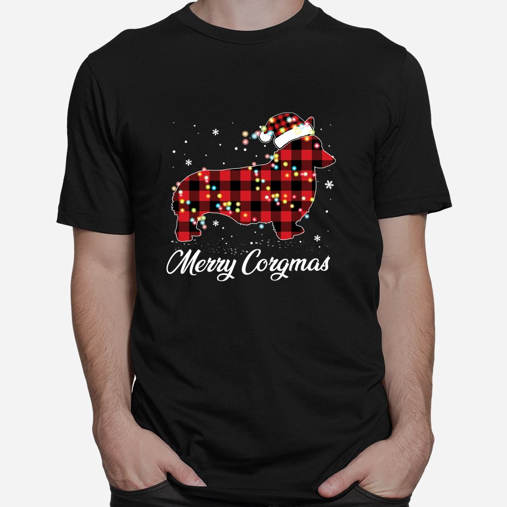 Red Plaid Buffalo Corgi Merry Christmas Pajamas Shirt Red Plaid Buffalo Corgi Merry Christmas Pajamas Shirt