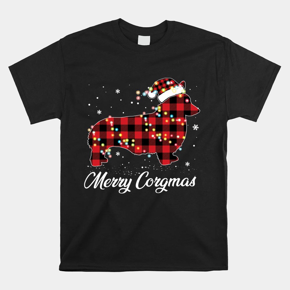 Red Plaid Buffalo Corgi Merry Christmas Pajamas Shirt Red Plaid Buffalo Corgi Merry Christmas Pajamas Shirt