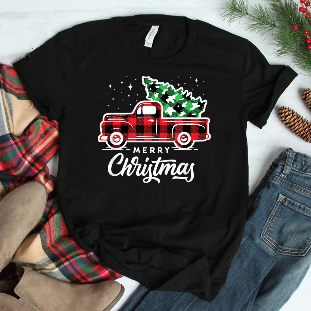 Red Truck With Christmas Tree Shirt Red Truck With Christmas Tree Shirt