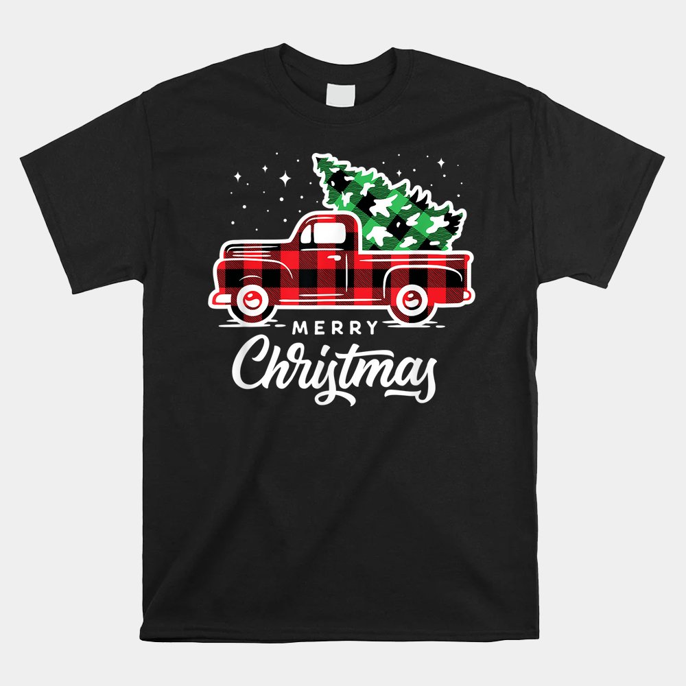 Red Truck With Christmas Tree Shirt Red Truck With Christmas Tree Shirt