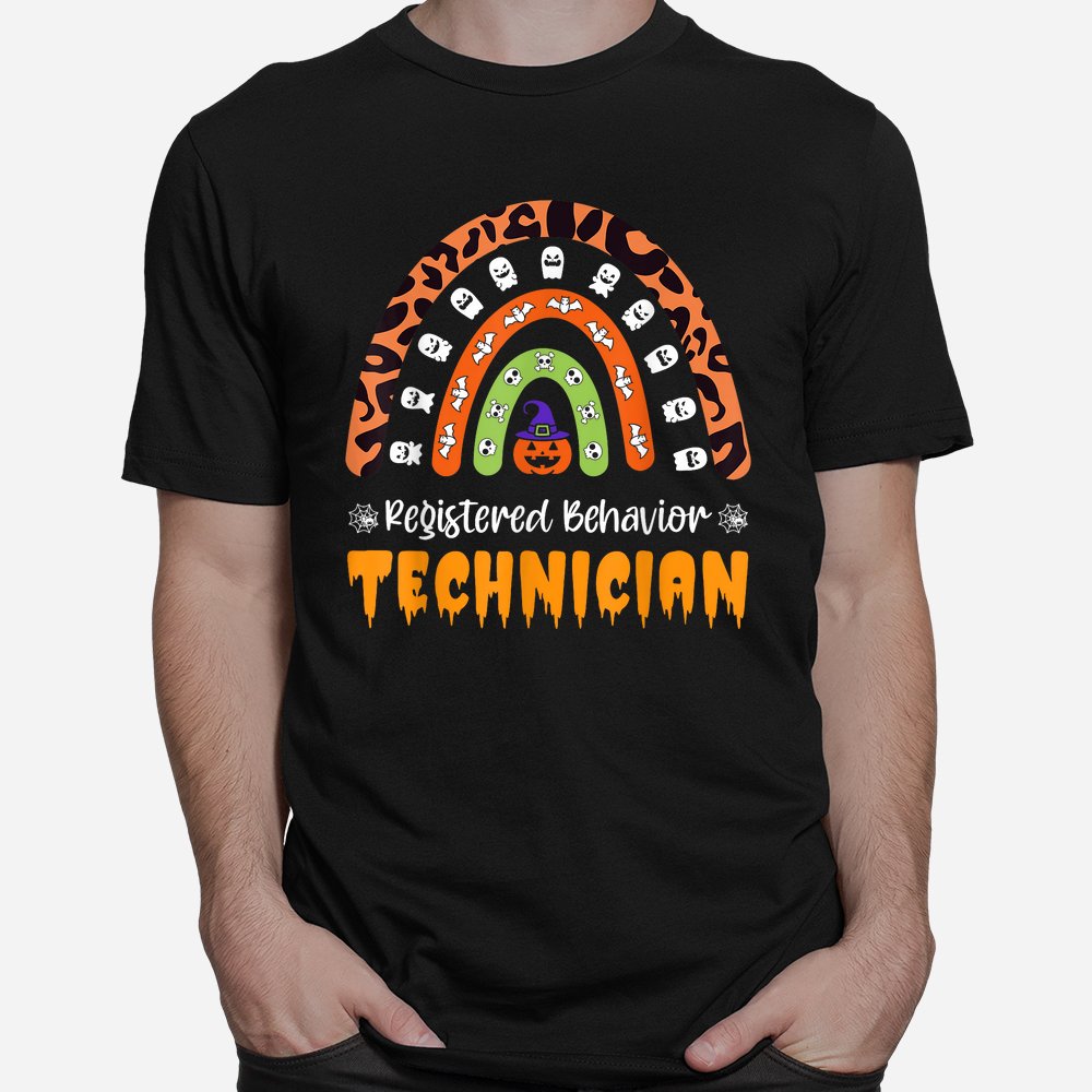 Registered Behavior Technician RBT Rainbow Halloween Shirt 10 registered behavior technician rbt rainbow halloween shirt 1 1