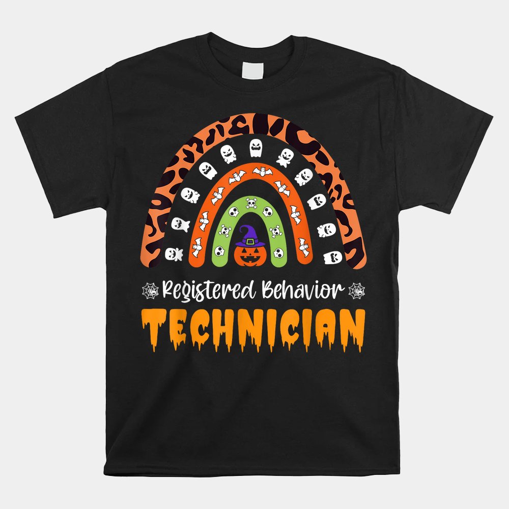 Registered Behavior Technician RBT Rainbow Halloween Shirt Registered Behavior Technician RBT Rainbow Halloween Shirt