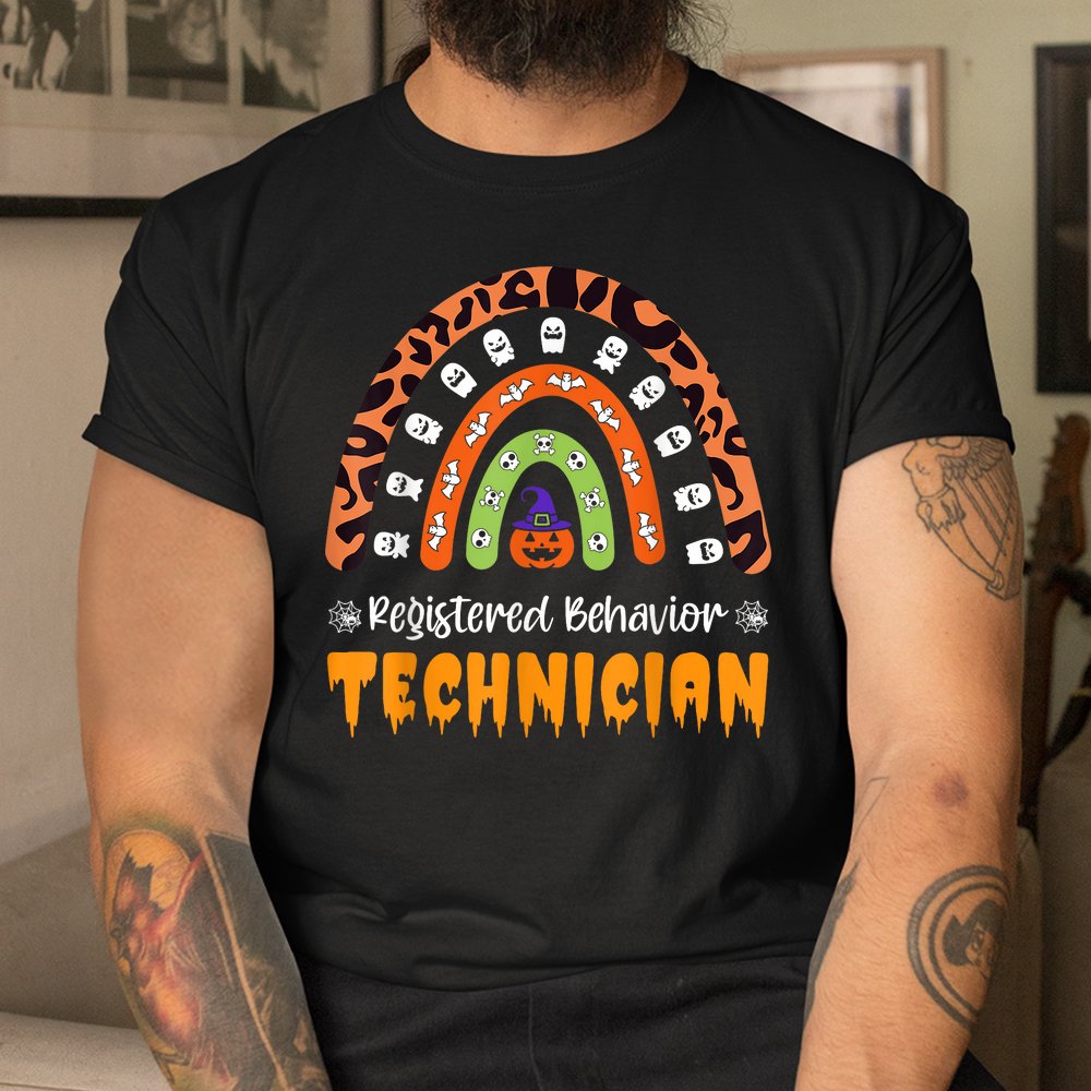 Registered Behavior Technician RBT Rainbow Halloween Shirt Registered Behavior Technician RBT Rainbow Halloween Shirt