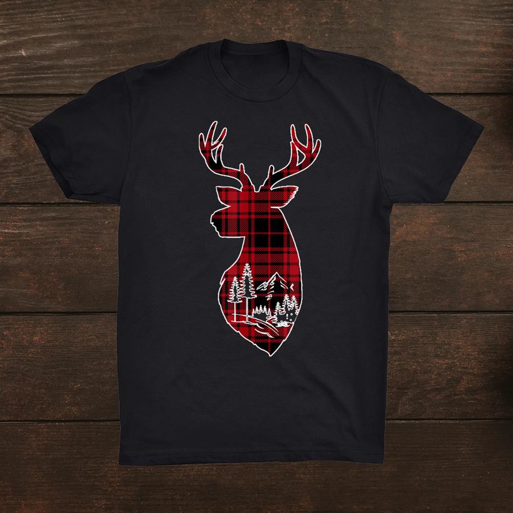 Reindeer Deer Christmas Buffalo Plaid Shirt Reindeer Deer Christmas Buffalo Plaid Shirt