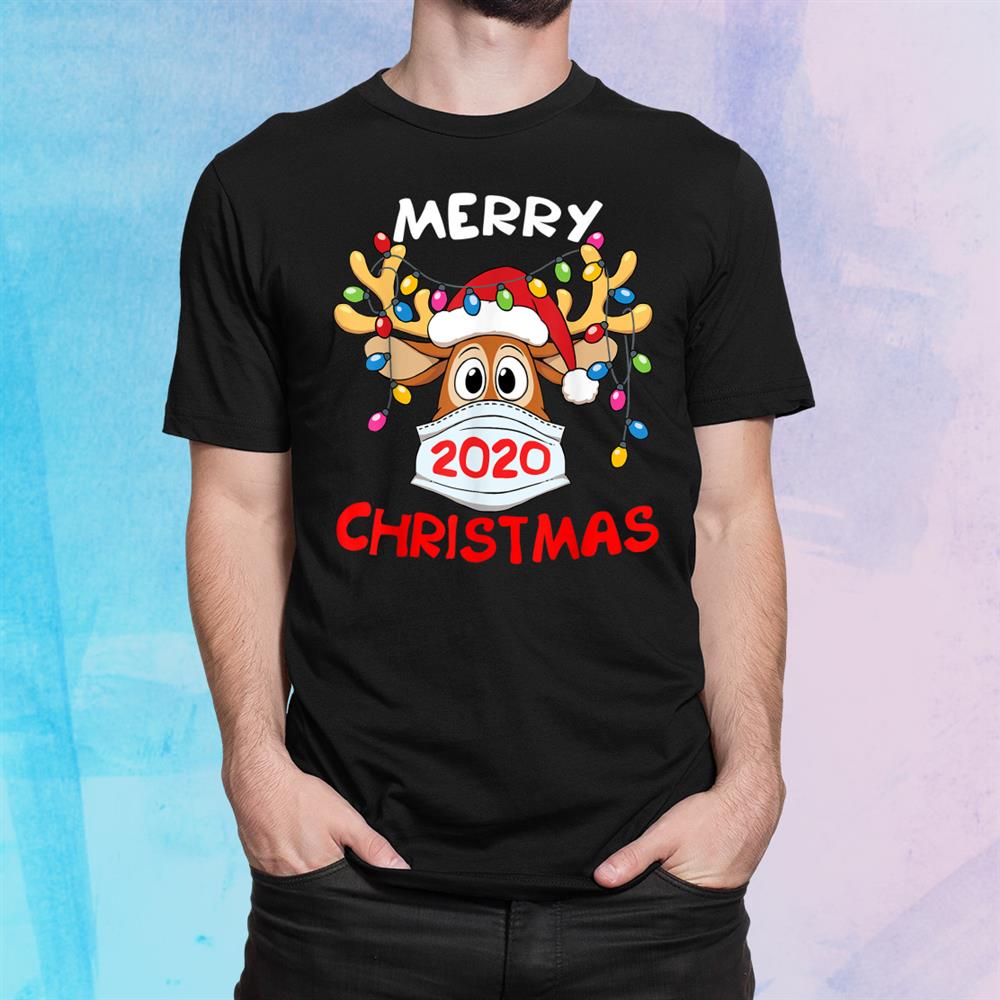Reindeer In Mask Shirt Funny Merry Christmas Shirt Reindeer In Mask Shirt Funny Merry Christmas Shirt