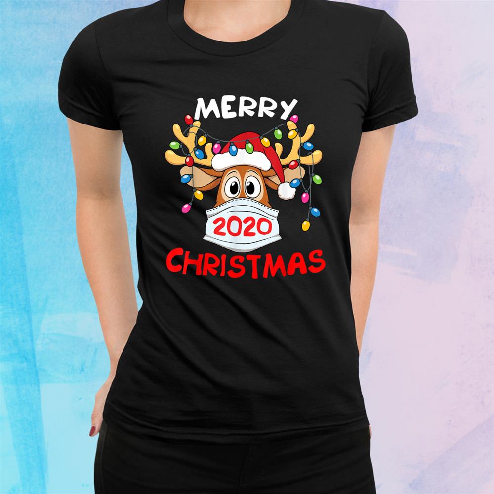 Reindeer In Mask Shirt Funny Merry Christmas Shirt Reindeer In Mask Shirt Funny Merry Christmas Shirt