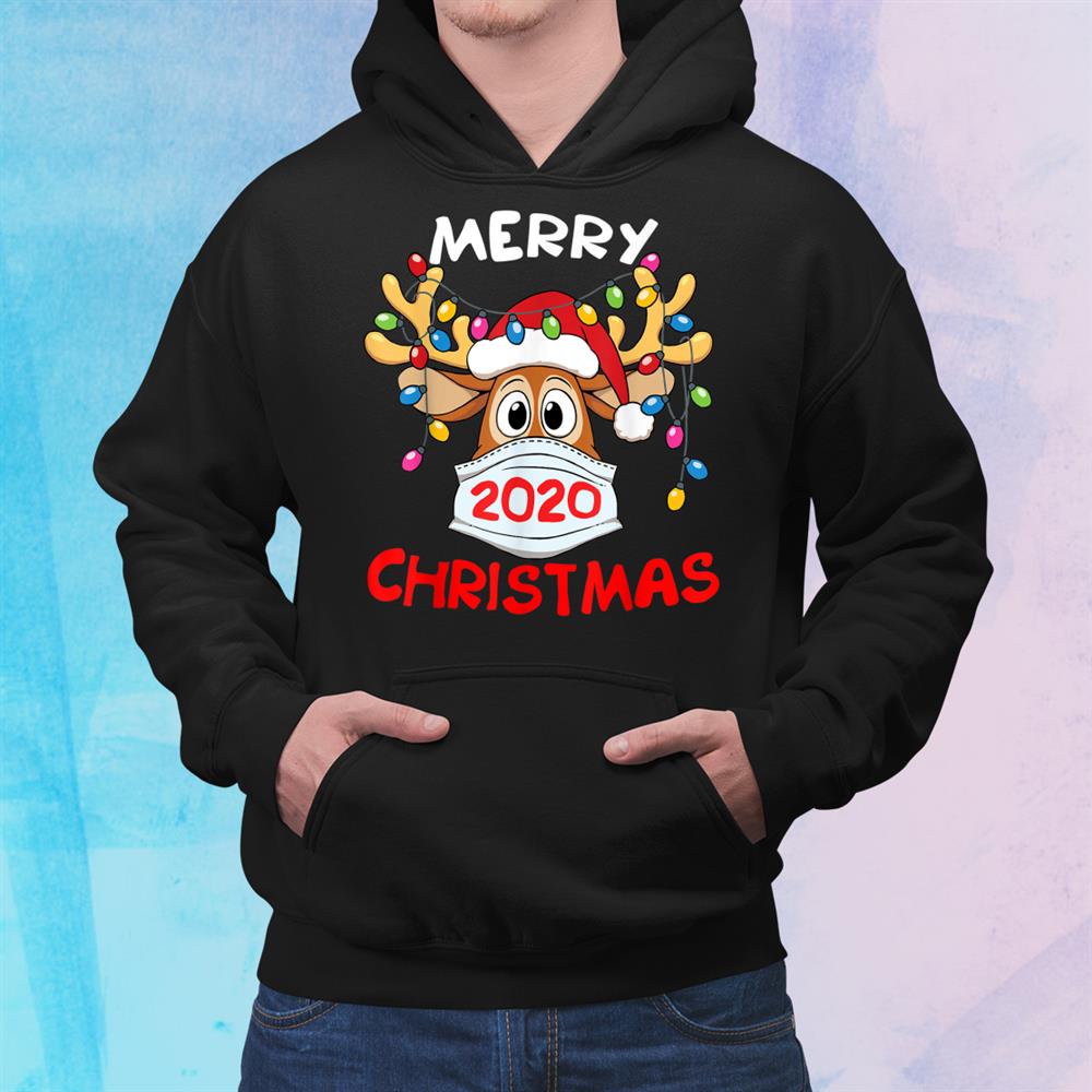 Reindeer In Mask Shirt Funny Merry Christmas Shirt Reindeer In Mask Shirt Funny Merry Christmas Shirt