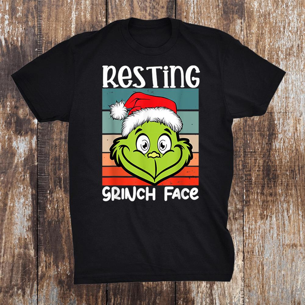Resting G Face With Santa Hat Funny Christmas Costume Shirt Resting G Face With Santa Hat Funny Christmas Costume Shirt