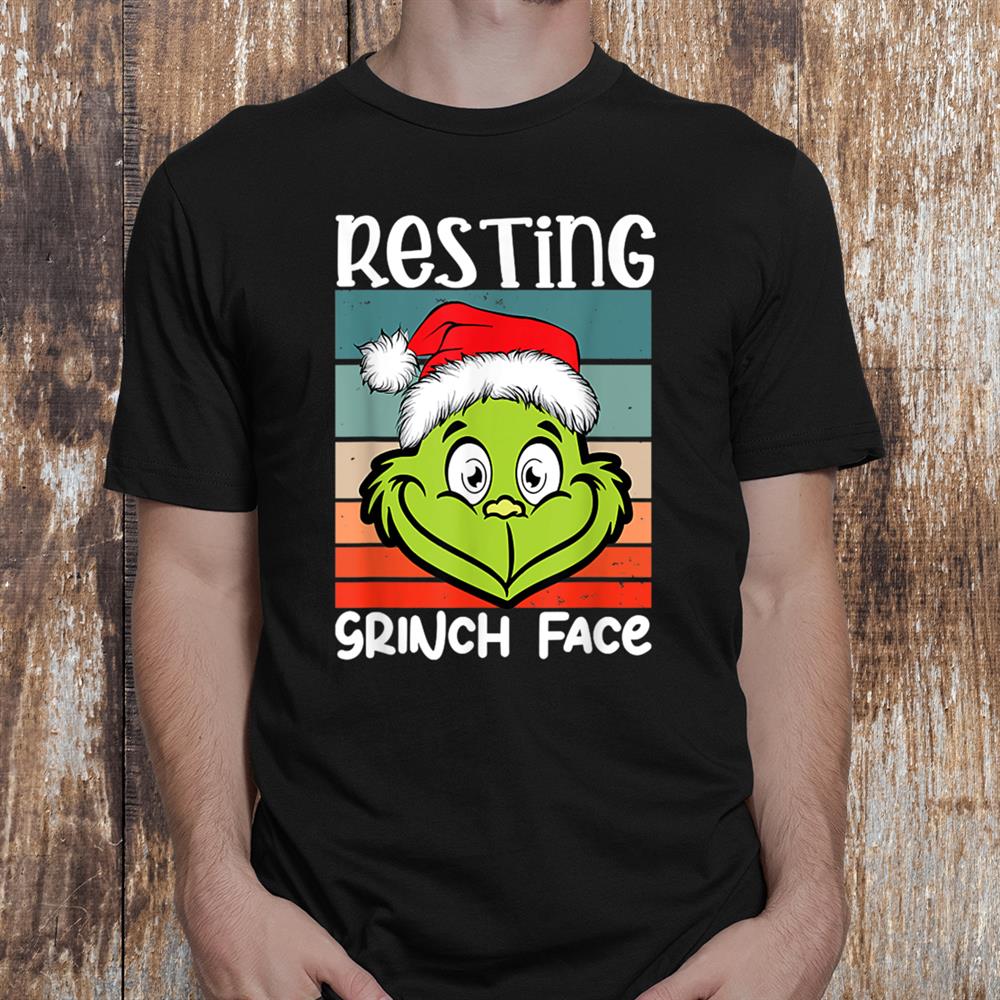 Resting G Face With Santa Hat Funny Christmas Costume Shirt Resting G Face With Santa Hat Funny Christmas Costume Shirt