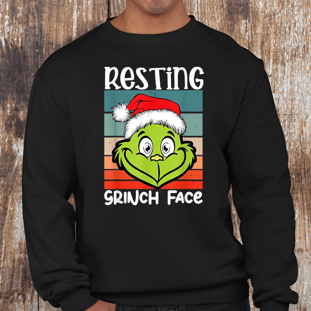 Resting G Face With Santa Hat Funny Christmas Costume Shirt Resting G Face With Santa Hat Funny Christmas Costume Shirt