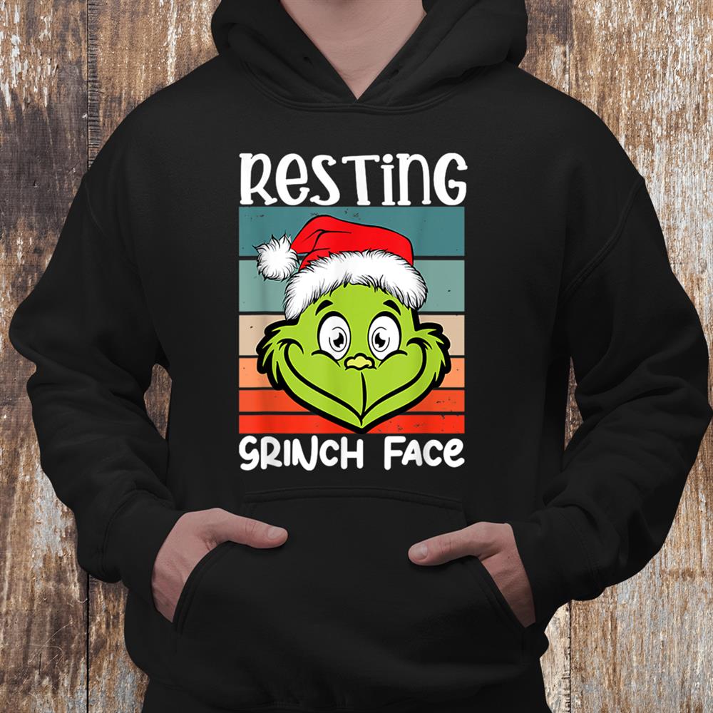 Resting G Face With Santa Hat Funny Christmas Costume Shirt Resting G Face With Santa Hat Funny Christmas Costume Shirt