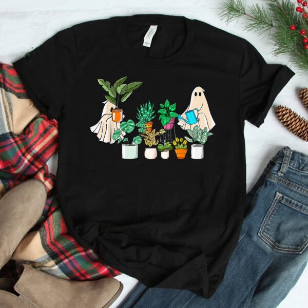 Retro Lady Gardener Ghost Gardening Plant Halloween Shirt