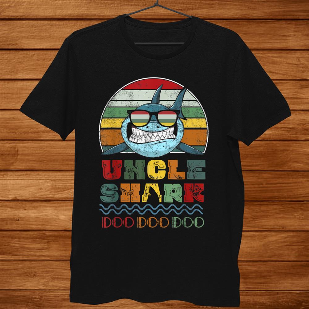Retro Vintage Uncle Shark Doo Doo Doo Funny Christmas Shirt Retro Vintage Uncle Shark Doo Doo Doo Funny Christmas Shirt
