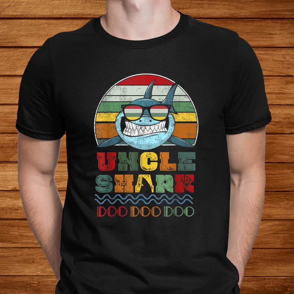 Retro Vintage Uncle Shark Doo Doo Doo Funny Christmas Shirt Retro Vintage Uncle Shark Doo Doo Doo Funny Christmas Shirt
