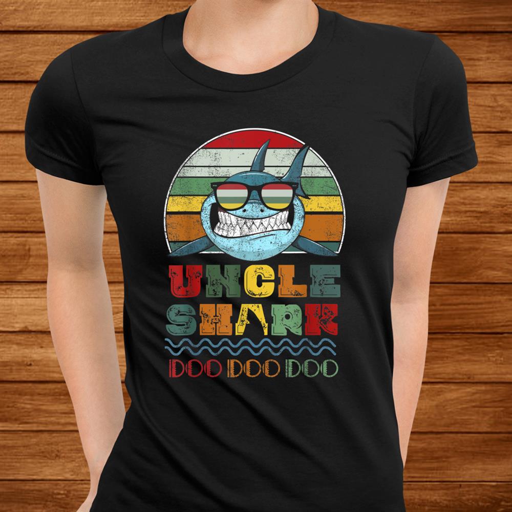 Retro Vintage Uncle Shark Doo Doo Doo Funny Christmas Shirt Retro Vintage Uncle Shark Doo Doo Doo Funny Christmas Shirt
