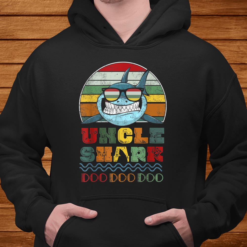 Retro Vintage Uncle Shark Doo Doo Doo Funny Christmas Shirt Retro Vintage Uncle Shark Doo Doo Doo Funny Christmas Shirt