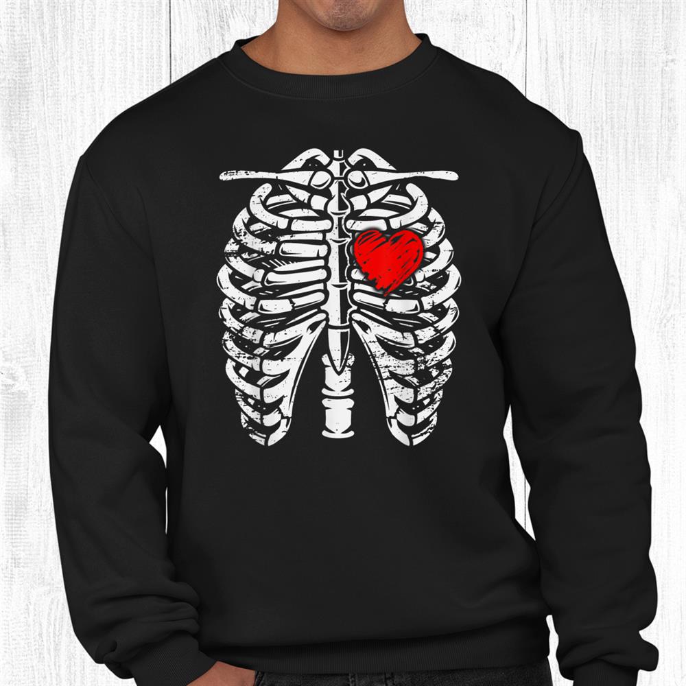 Rib Cage Heart Skeleton Anatomy X Ray Halloween Shirt Rib Cage Heart Skeleton Anatomy X Ray Halloween Shirt