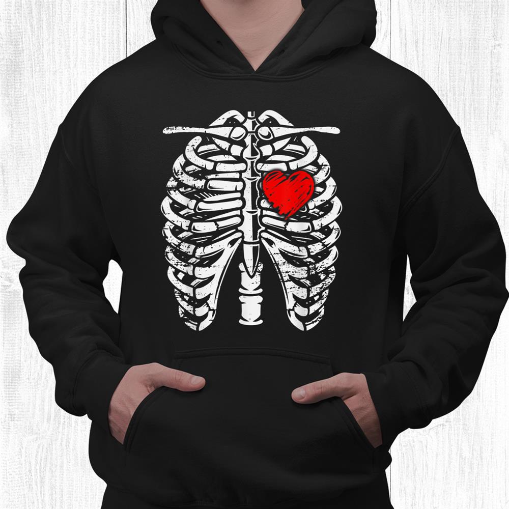 Rib Cage Heart Skeleton Anatomy X Ray Halloween Shirt Rib Cage Heart Skeleton Anatomy X Ray Halloween Shirt